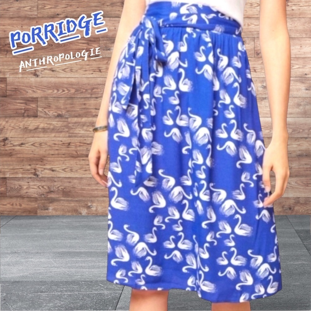 🌺ANTHROPOLOGIE PORRIDGE SWAN SKIRT
